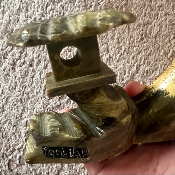 Vintage Japanese Natural Stone Shikoku Spirit Lantern Signed RARE! - Picture 6 of 8